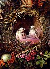 John Anster Fitzgerald Fairies In A Bird's Nest (detail 1) painting